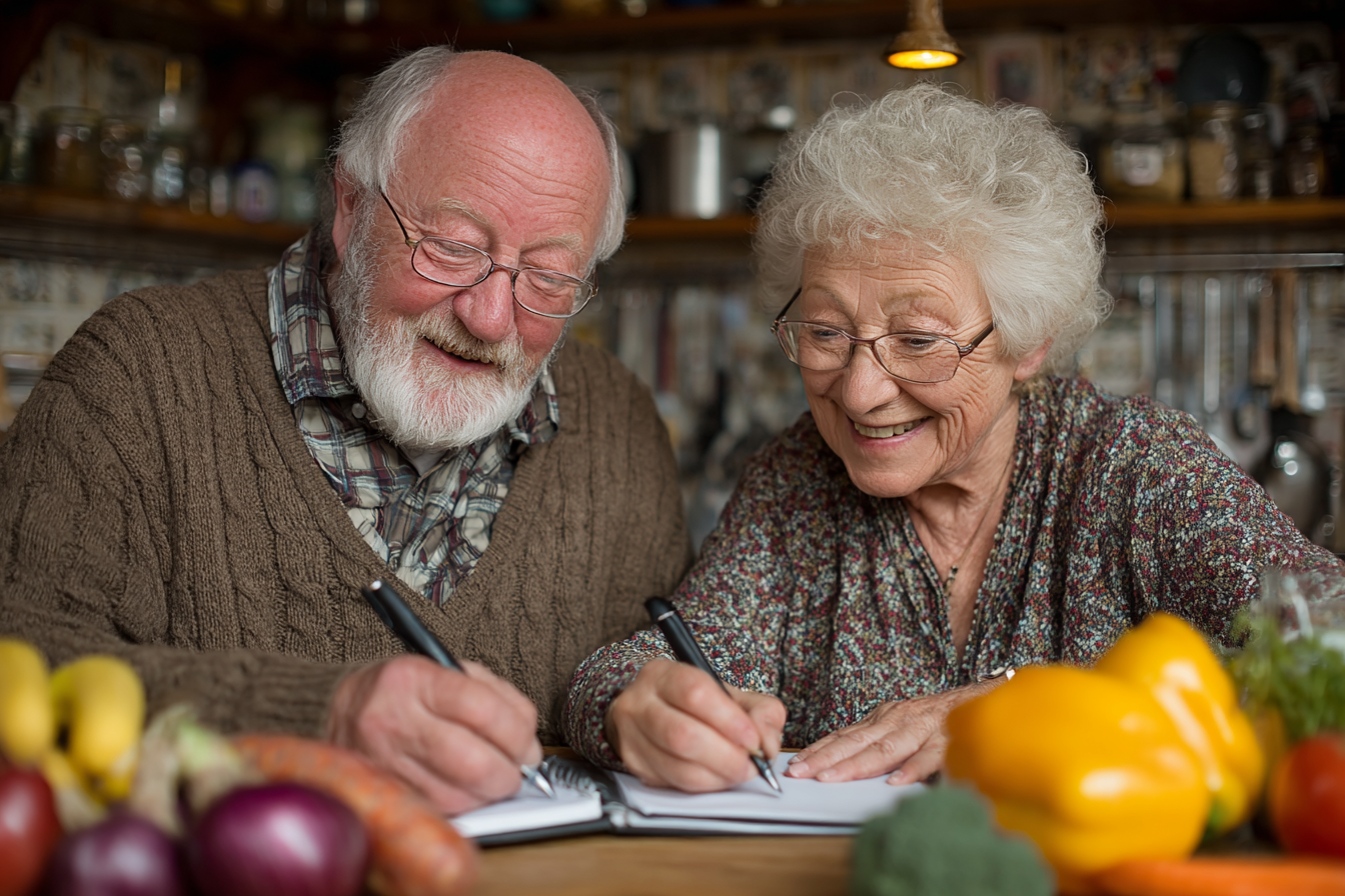Consultant nutriționist vorbind cu client senior